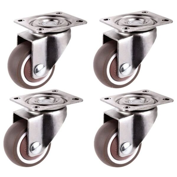 Vier 25mm Zwenkwielen