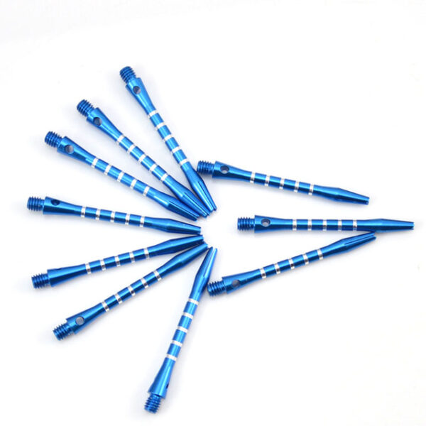 10x Medium Aluminium Dart Shaft Blauw 48mm