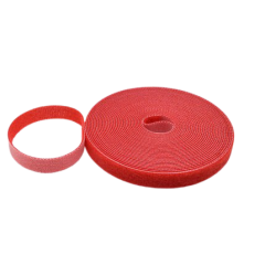 25 Meter 2,5cm Dubbelzijdig Klittenband Rood Kabelbinder