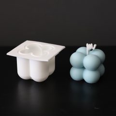 Kaars Mal Gietmal Bubbel Silicone Bollen Kubus 4x4x3,5cm