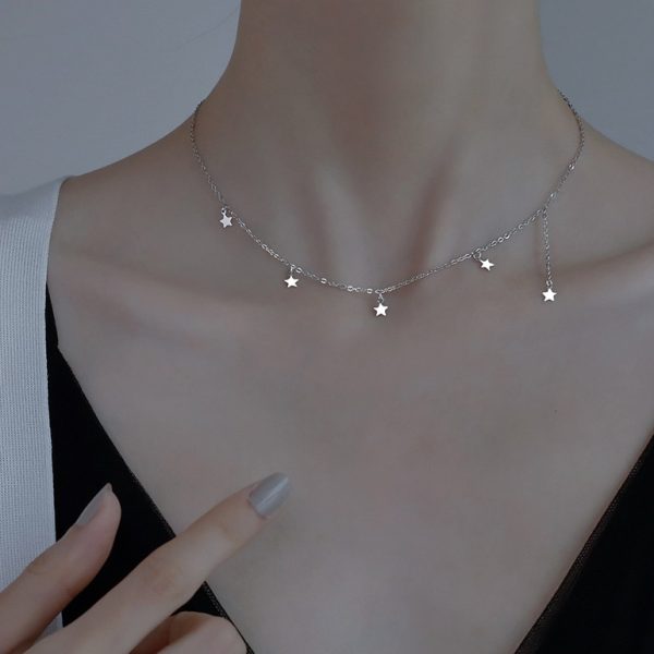 Zilveren Sterretjes Ketting 925 - Afbeelding 7