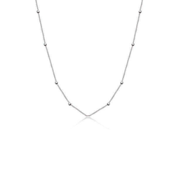 Zilverkeurige Druppel Ketting