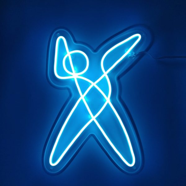 Hemelsblauw Dans Neon Bord Dab Sport Dansen Lamp LED