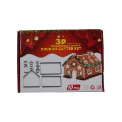 Koekhuis Maken - 10-delige Uitsteekvormset - Kerst Sinterklaas Schoencadeau - Gingerbread House