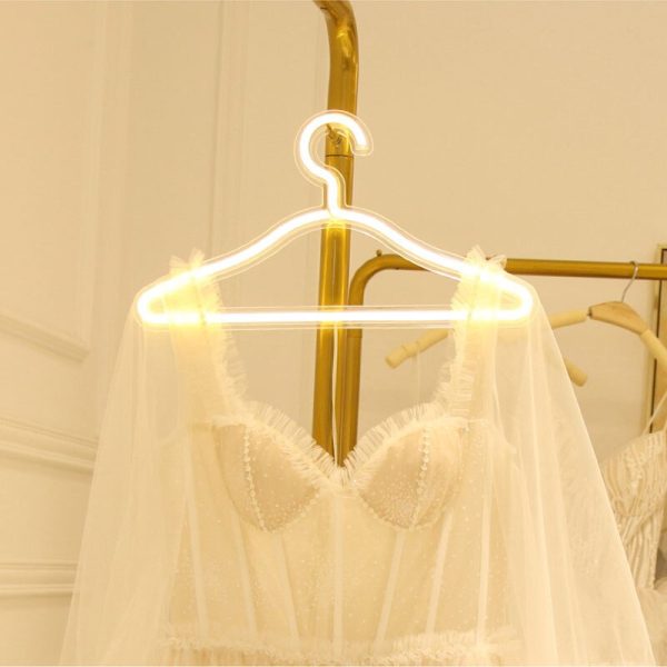 Neon Kledinghanger Warm Wit LED Kleerhanger