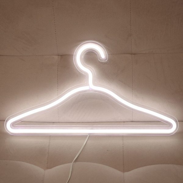 Neon Kledinghanger Wit LED Kleerhanger