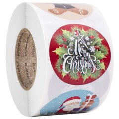 Rol 500 Kerststickers Kerst Enveloppen Stickers