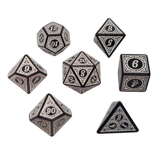 Dungeons and Dragons Wit Zwarte Dobbelstenen