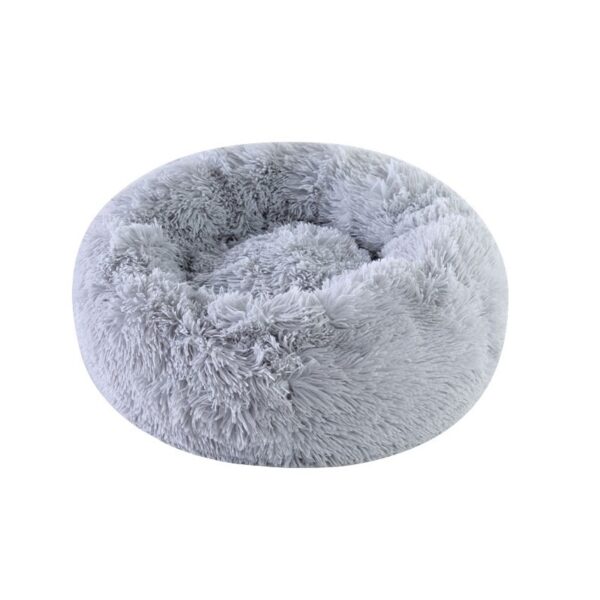 35cm Pluche Hondenmand Kattenmand Fluffy Licht Grijs - Afbeelding 2