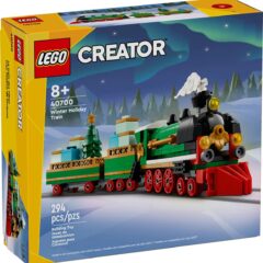 LEGO Creator 40700 Winter Holiday Train bouwset voor kinderen van 8+, feestelijke bouwervaring met 294 stenen.