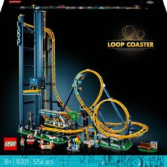 LEGO Loop Coaster bouwset, inclusief dubbele lussen en hoge toren, voor avontuurlijk speelgoedplezier.