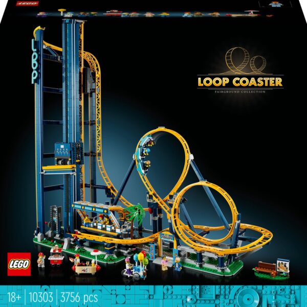 LEGO Loop Coaster bouwset, inclusief dubbele lussen en hoge toren, voor avontuurlijk speelgoedplezier.
