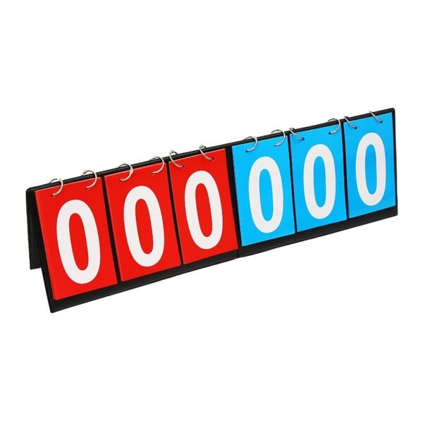 Scorebord Inklapbaar - 0 tm 999 - Rood met Blauw