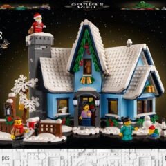 LEGO Winterdorp kerstset met Kerstman, sneeuwhuis en boom, voor een feestelijke sfeer. Geschikt voor 18+ verzamelaars.