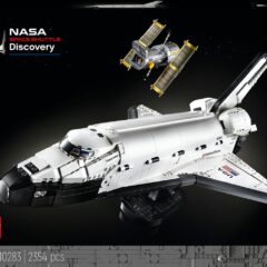LEGO NASA Discovery Space Shuttle set met satelliet, geschikt voor volwassenen, 2354 stukjes, voor ruimtevaartliefhebbers.