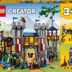 LEGO Creator 3-in-1 middeleeuws kasteel set 31120 met draak, ridders en bouwopties. Geschikt voor kinderen vanaf 9 jaar.