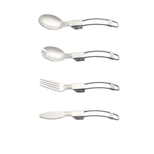 4-delige Bestek Set Opvouwbaar RVS Spork Servies