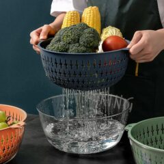 Blauwe Vergiet Zeef Slakom Sladroger Slabak Plastic