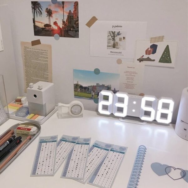 LED Digitale Klok - Flipklok - Pixel Klok - Flip Clock Retro - Afbeelding 2