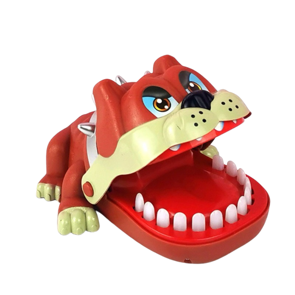 Hond Bulldog met Kiespijn Spel Bijtende Drankspel Krokodil