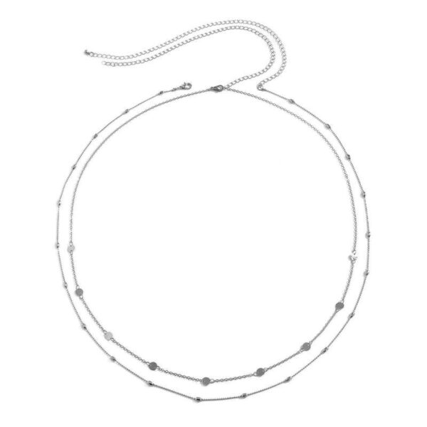 Buik Ketting Zilver Belly Chain Taille Lichaamsketting Body - Afbeelding 2