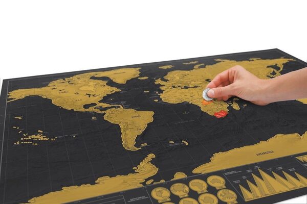 Wereldkaart - Landkaart - Kraskaart - Kras Poster Wereld Reizen - Afbeelding 2