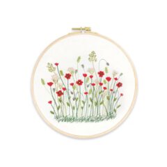 Bloemenperkje Borduurset met Borduurring Vrij Borduren 3D