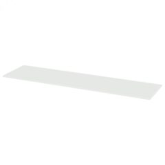 Witte plank van glazen voor wandmontage, minimalistisch design. Geschikt voor moderne interieurdecoratie en opbergruimte.