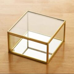 Glazen Display Kistje Doosje 13x13x7.5cm - Stolp Vitrine Box showcase