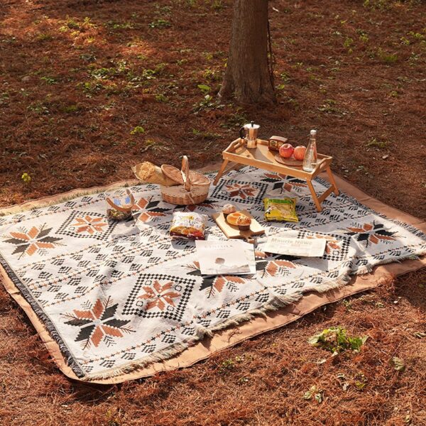 130 bij 180cm Vintage Retro Stoffen Picknickkleed Kleed voor Picknick Picknickdeken - Afbeelding 2
