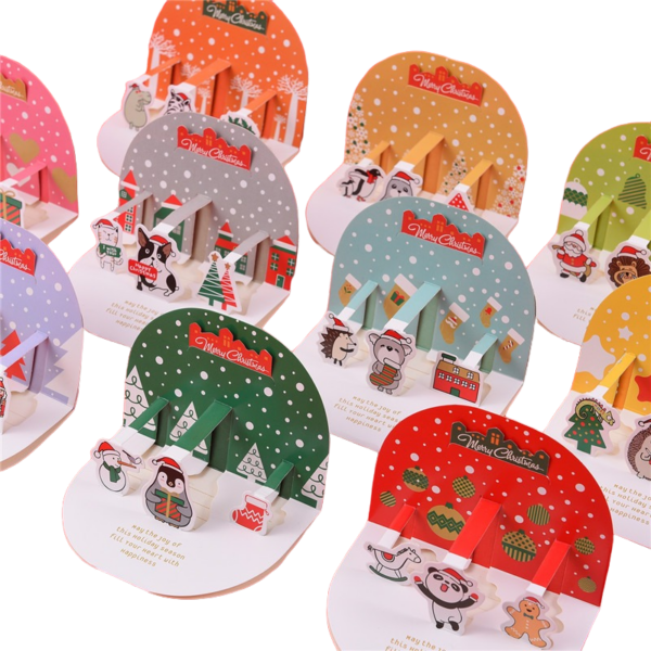 10 Kerstkaarten 8,2x11cm met Enveloppen - Afbeelding 2
