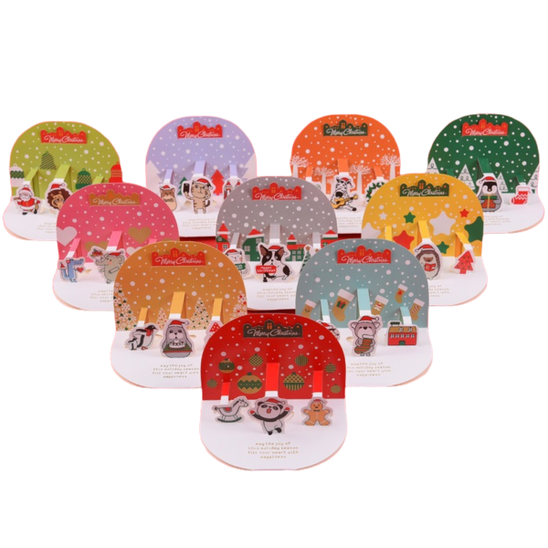 10 Kerstkaarten 8,2x11cm met Enveloppen