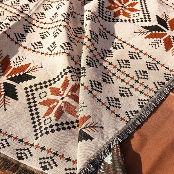 130 bij 180cm Vintage Retro Stoffen Picknickkleed Kleed voor Picknick Picknickdeken - Afbeelding 3