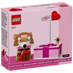 LEGO Valentijnsdag set 40679 met schattige beer en hartvormige decoraties, perfect voor de Dag van de Liefde.