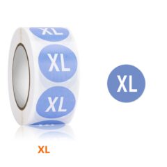 500 XL Maatsticker op rol 2.5cm Diameter Blauw