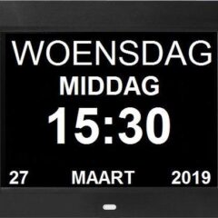 Digitale klok met datum en tijd: woensdagmiddag 27 maart 2019, 15:30.