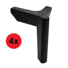 4x Meubelpoot Zwart 12CM - Bankpoten - Meubelpootjes - Meubel Pootjes