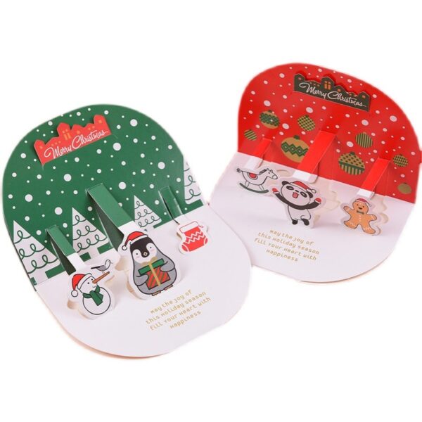 10 Kerstkaarten 8,2x11cm met Enveloppen - Afbeelding 3