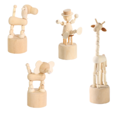 4 Houten Dier Decoratie Scandinavische Stijl Raamdecoratie Vensterbank