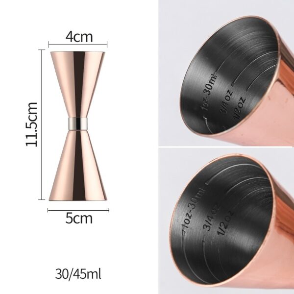 Cocktailmaatje Rosé 30/45ml Drankmaatje Jigger Barmaatje - Afbeelding 2