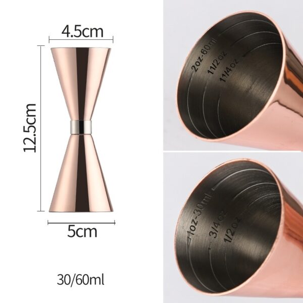 Cocktailmaatje Rosé 30/60ml Drankmaatje Jigger Barmaatje - Afbeelding 2