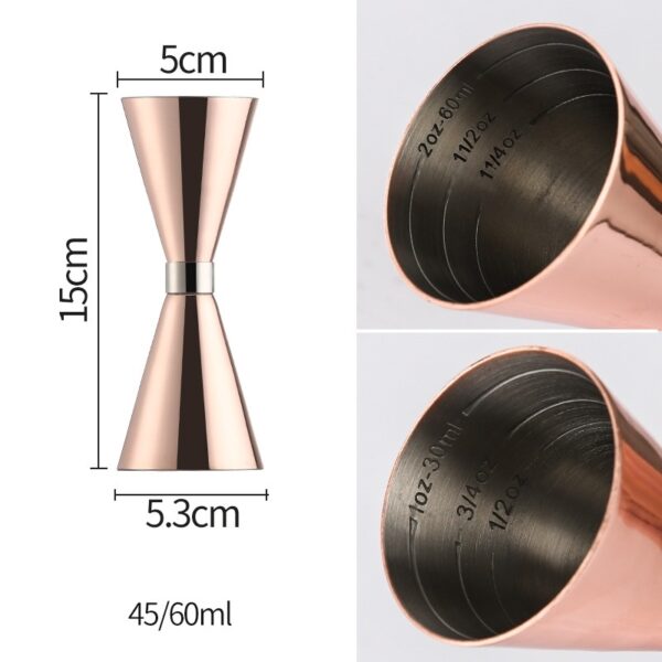 Cocktailmaatje Rosé 45/60ml Drankmaatje Jigger Barmaatje - Afbeelding 2