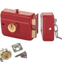 Poortslot met sleutels 35-50mm deurdikte Rood