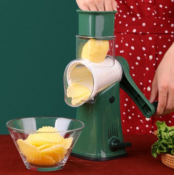 Trommelrasp Groen Retro - Raspmolen Aardappelrasp - Groentesnijder - Afbeelding 6