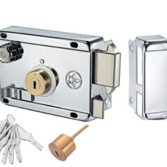 Poortslot met sleutels 35-50mm deurdikte Zilverkleurig