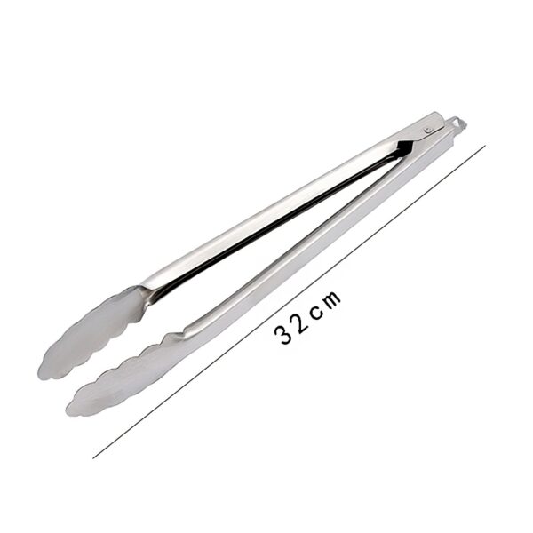 RVS keuken tang van 32 cm voor veelzijdig gebruik, ideaal voor koken en serveren met antislip grip.