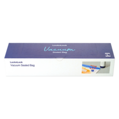 Vacuumverzegelde zak van LocknLock in doos, perfect voor het langer vers houden van voedsel.