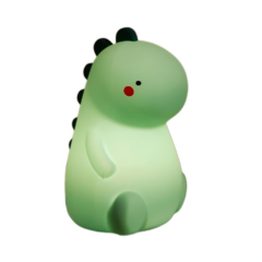 Groene dinosauruskinderlamp met schattig design voor sfeervolle kinderkamerverlichting.