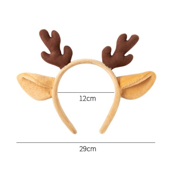 Kerst Gewei Diadeem Haar Eland Haaraccessoires Hoofdband - Afbeelding 2