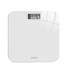 Digitale witte weegschaal met LCD-display voor nauwkeurige gewichtsmeting in huis.